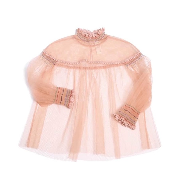 NWT Tia Cibani Antoinette Smocked Blouse size 3-4T - Picture 2 of 7